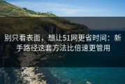 别只看表面，想让51网更省时间：新手路径这套方法比倍速更管用